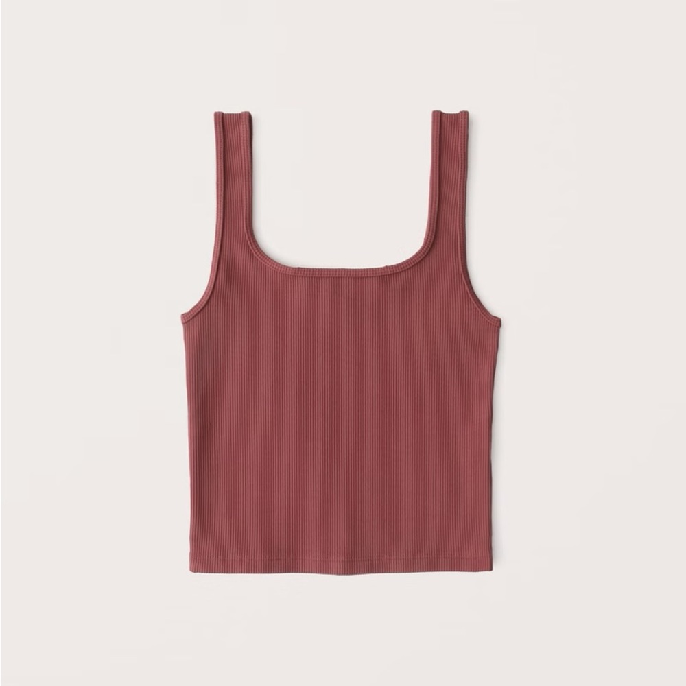 Abercrombie & Fitch Seamless Ribbed Squareneck Tank Top XS NWT